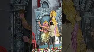 Durga Devi's worship preparations and the Durga Puja festival #durgapuja #shorts