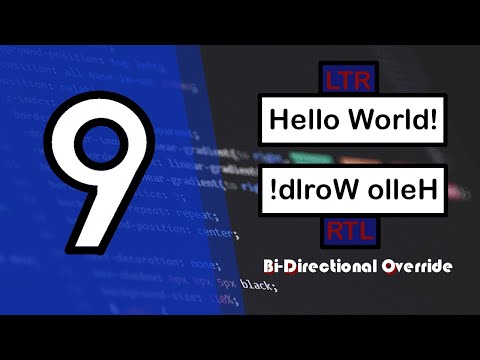 HTML Lesson 9: Bi-Directional Override