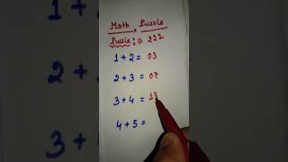 math puzzle #shorts #shortsvideoviral #shortsvideo #math #tricks #mathmagic #Math n Magic #puzzle