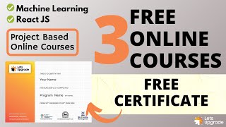 Free Machine Learning, React JS Project Based Courses with Certificate | LetsUpgrade Free Courses