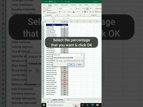 ✅Find the bottom score without using formula #exceltricks #saveitlater#excelshortcuts  #vetrisystem