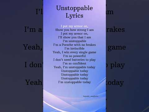 Sia -"Unstoppable" Lyrics #song #shorts #songlyrics