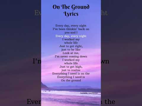 Rosé~"On The Ground" Lyrics #blackpink #rosé #kpop #song #shorts
