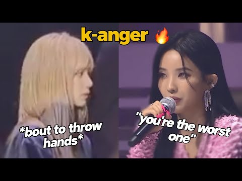 female idols getting upset and angry