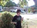 Dylan Putting Up his Christmas Display