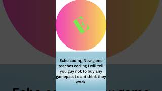 Echo coding New game #Lua #robloxcoding