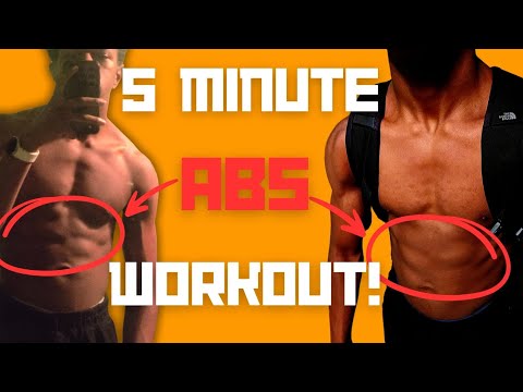 5 MINUTE ABS WORKOUT | AT HOME