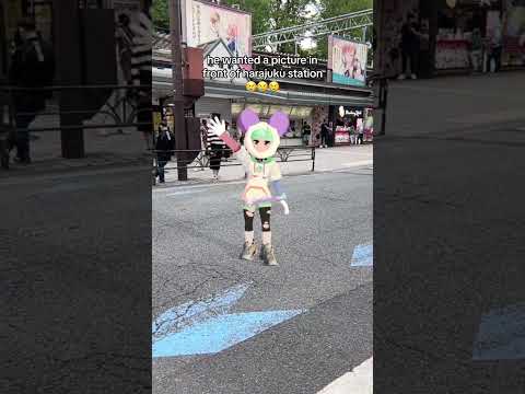 vtuber in front of harajuku station #vtuber