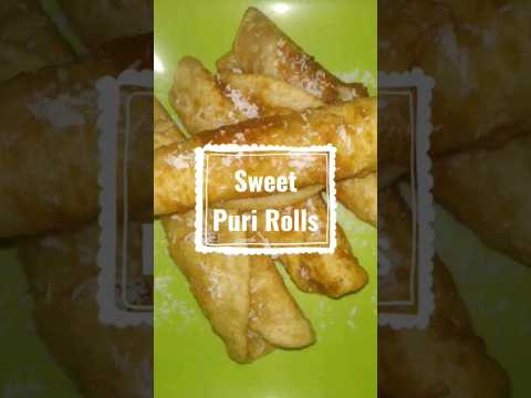 #Sweet Puri Rolls 😋😋 #healthyrecipes #eveningsnacksrecipes #shortsvideo #shortsfeed #shorts