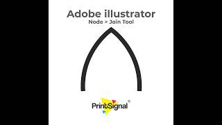 How to join nodes in illustrator tutorials for beginners Graphic Designer #printsguide #PrintSignal