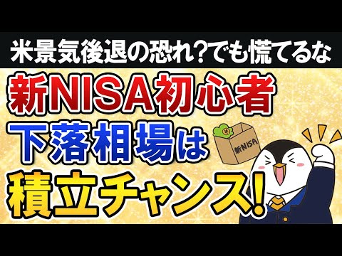 【不安解消】新NISA投資初心者に伝えたい、下落相場は積立チャンス！米景気後退でも慌てるな