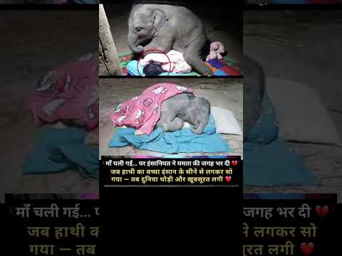 बच्चा हाथी की माँ नहीं है,  वो अपने पालन कराने वाले को ही अपनी माँ समझती है #youtubeshorts #shorts