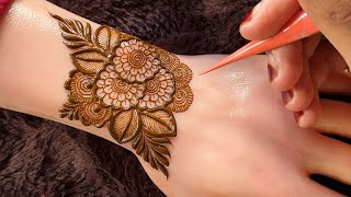 Very Beautiful Quick and Easy Prettiest Henna Design For Back Hand| Beautiful Mehndi Design Tutorial
