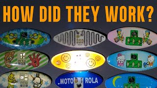 How self-powered flashing phone stickers worked (with schematic)