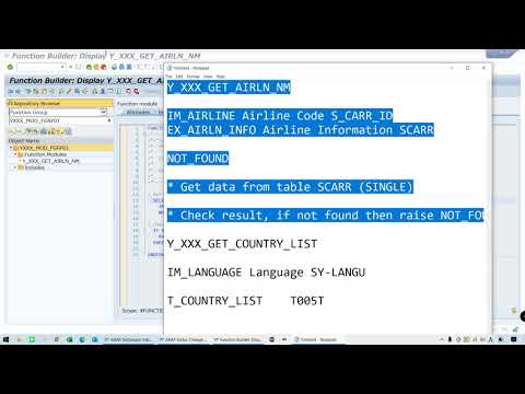 ABAP Course 07 - Modularization Part 8 - Creating a Function Module