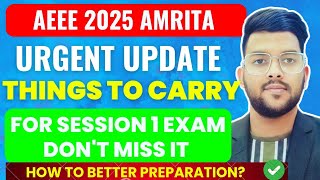 AEEE Exam 2025 : Things you need to carry for the exam ✅ | Documents required for exam ##AEEE2025