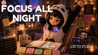 🔴 LIVE Cat Hoodie Lofi 🌙 Neon Night Study Beats