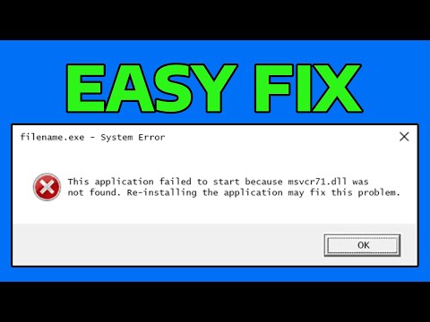 How To Fix MSVCR71.dll File Missing Error in Windows