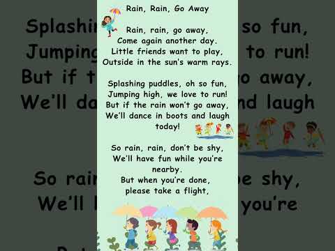 Rain poem for kids | English poem | fun poems #shorts
