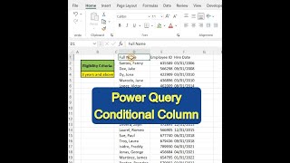How to use Conditional Column | Microsoft Excel Power Query #powerquery  #conditionalformatting
