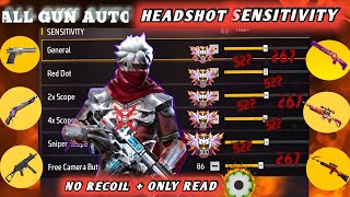 Free Fire Auto Headshot Trick 2025 Sensitivity |  4gb 6gb 8gb Ram Headshot Sensitivity Setting