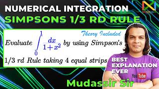 Simpson’s 1/3 Rule | Numerical Integration Problem 1 | Engineering Maths VTU, BSc,GATE, JEE