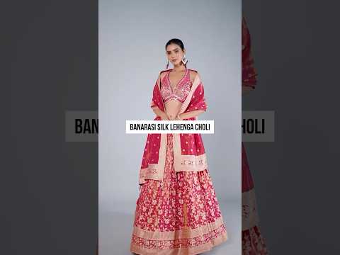 Red Banarasi Silk Lehenga Choli | Royal Look