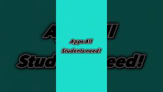 Apps All Students need! #aesthetic  #viralshort  #student #assignment