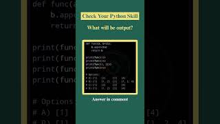 🔥 Tricky Python Quiz | Default Mutable  codewithbismillah.online #coding  #codewithbismillah #python