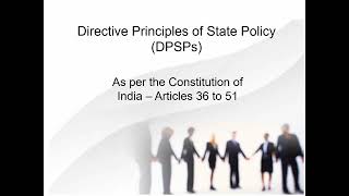 Directive Principles of State Policy (DPSP)