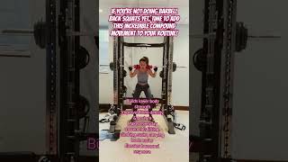 BB Back Squats for #totalbodytransformation  #backsquats #barbellsquat #barbell #functionalexercise