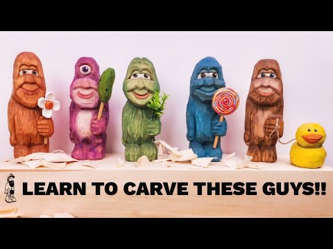 How to Carve a Bigfoot /Monster with just a Knife -Full Tutorial