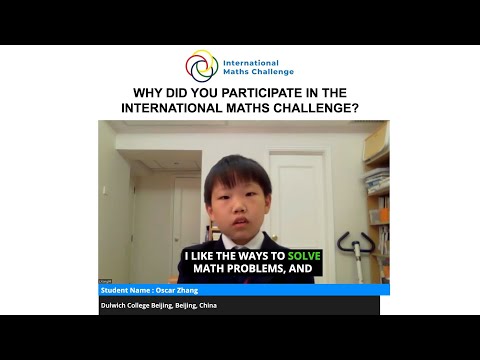 Why did you participate in the International Maths Challenge?