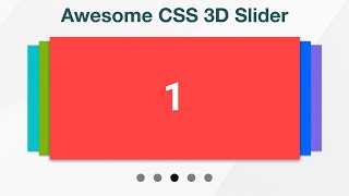 Awesome Pure CSS 3D Slider (How to create a 3D Slider Using only HTML and CSS)