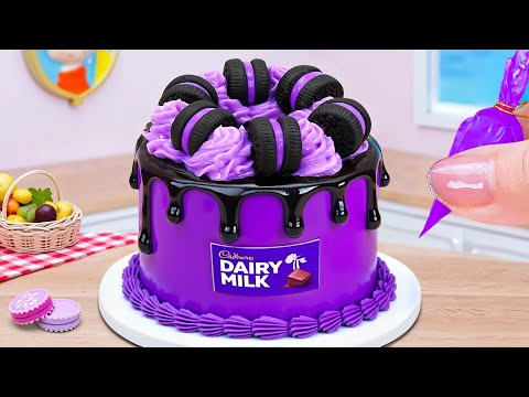 Little Oreo Purple Fondant Cake 🍴 How A Miniature Fondant Cake Is Decorated 🍰 Cake In Wonderland
