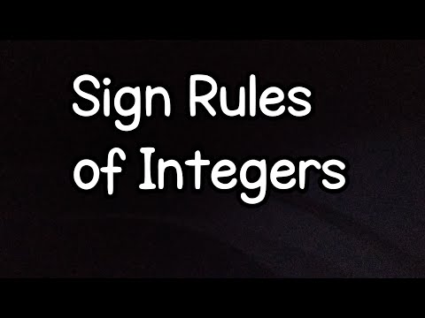 ||Rules Of Integers||#mathematics tutorial#