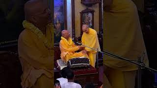 HH Radhanath Swami Maharaj and HH Bhakti Rasamrita Swami Maharaj at ISKCON Chowpatty