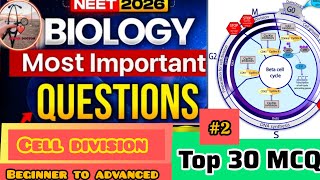 #neet 2026 |||most important questions||#biology #Cuet ug #bsc #cell cycle and division 
