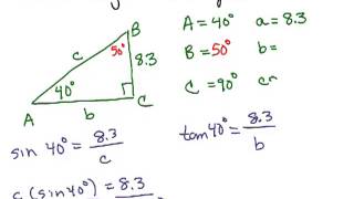 Solve Right Triangles 1