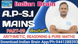A.P/S.I/MAINS/CAT/GATE/APTITUDE/REASONING/MATHEMATICS/Narsing sir/Indian Brain/ssc/cgl/bank/police/9