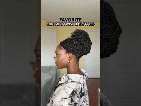 4 Chic Ways to Styles Mini Twists 🎀 #minitwists #minitwiststyles #type4naturalhair #hairstyles