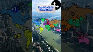 Map of the World Country Dialing Codes #map #geography #code #countrycode #shorts