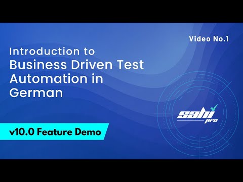 Introduction to Business Driven Test Automation in German | Demo Video