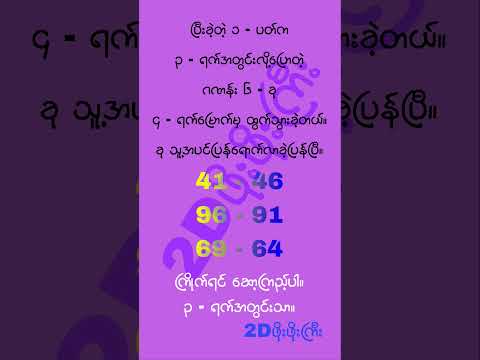 ထပ်ဂဏန်းတွေနဲ့ ၃-ရက် ၆-ကွက် #2d3d #2dshow #mm2d #2d3dlive #2d3dmyanmar