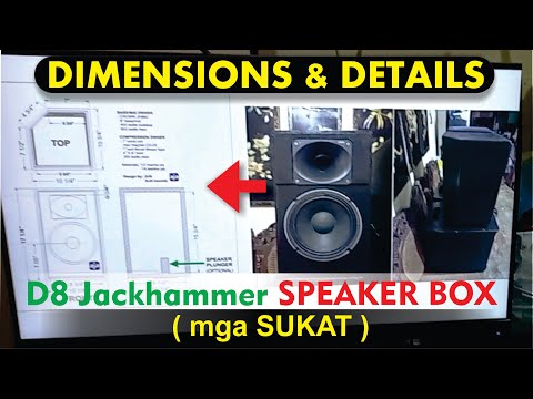 Speaker Box Dimensions and Measurement High Efficiency D8 Crown Jackhammer