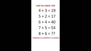 Can you solve this ?
