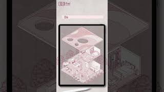 Isometric Diagrams in Procreate Tutorial | iPad Architecture #shorts #shortstutorial #procreate
