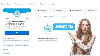 Maintain Your CPQ Specialist Certification for Spring ’24 | CPQ Specialist Certification Maintenance