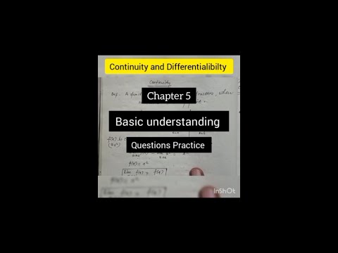 Chapter_5(topic 1) -Continuity and Differentialibilty #class12#ncert