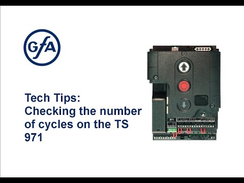 Tech Tips: Checking number of cycles on the GfA TS 971 Control Panel